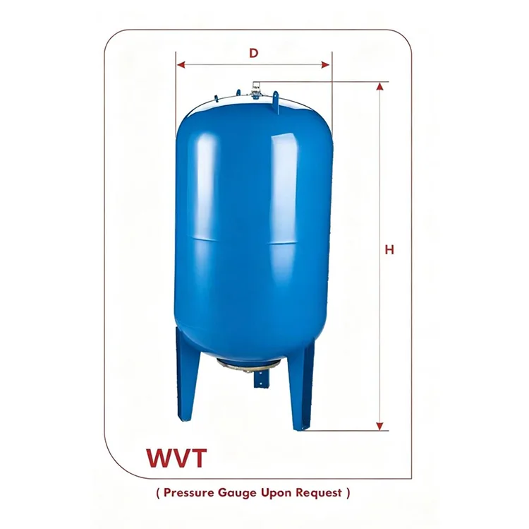 WVT sorozatú cserélhető membrán tágulási tartály (60–500 liter, szénacél)